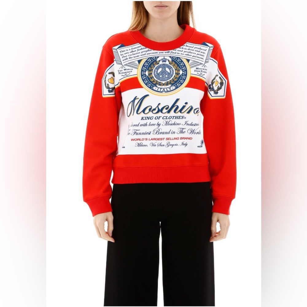 MOSCHINO x Budweiser 2019 Collection Logo Crewneck